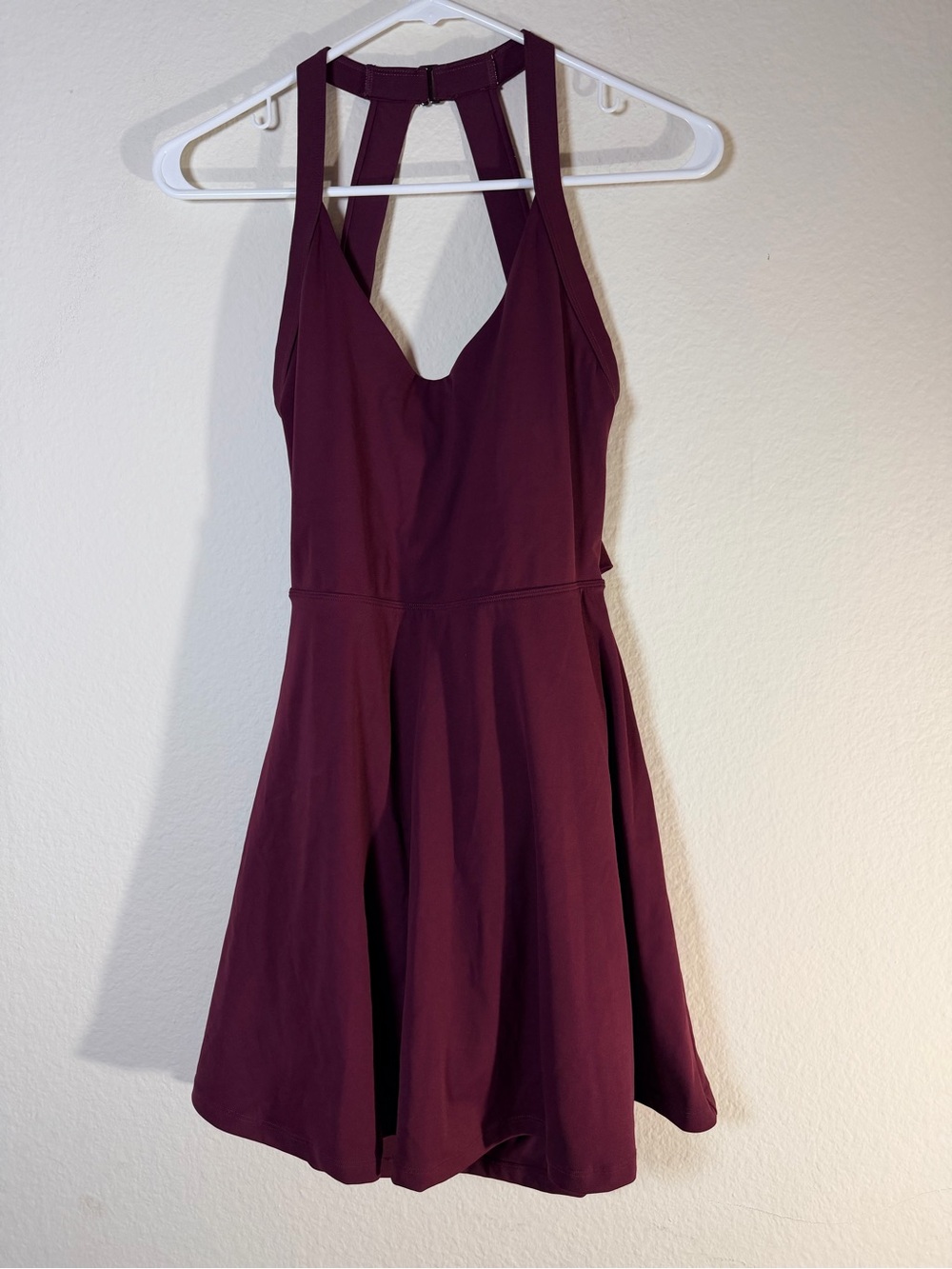 Halara Easy Peezy Cloudful Tennis Dress Wine Built In Shorts Size M - Picture 6 of 8
